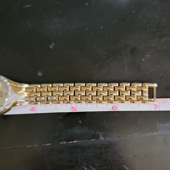 Beautiful Vintage EJ Quartz watch with rhinestones (runs GREAT) 7'' band - Picture 5 of 10